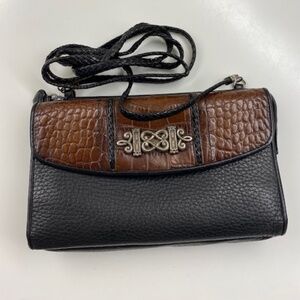 Brighton Croc Embossed Crossbody Purse Excellent condition!